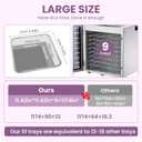 Food Dehydrator for Jerky, 9 Stainless Steel Large Trays, 800W Fruit Dehydrator with Remote Control, 24H Timer and 194F Temperature Control, Food Dryer for Jerky, Herbs, Fruit, Dog Treats