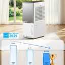 Arecovas 105 Pint Dehumidifier Energy Star 2025, 5000 Sq.Ft for Basement