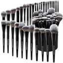 Bueart Design 32Pcs PRO Grade Makeup Brushes Set with Super large Holder, Premium Ultra-soft Synthetic Foundation Contour Powder Blush Concealer Eyeshadow Classic Black Make up Brush