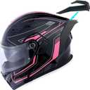 1Storm Motorcycle Modular Full Face Helmet Flip up Dual Visor Sun Shield: HB89 Arrow Pink (XL)