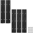 6 Pack Continuous & Piano Hinges,6 inches Black 304 Stainless Steel Hinges 0.04" Thickness Heavy Duty Continuous Hinges with Holes for PianosDoorWooden BoxesCabinet (6inches/15cm)
