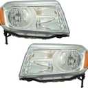 TRQ Driver and Passenger Side Headlight Assembly Set Compatible with 20122015 Honda Pilot