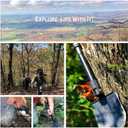 iunio Camping Shovel,Shovel Folding, Portable, Multitool, Foldable Entrenching Tool, Collapsible Spade, for Backpacking, Trenching, Hiking, Survival, Car Emergency
