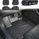 IKABEVEM Carbon Fiber Pattern Floor Mats | for Audi Q5 SQ5 2018-2025 | Front & 2nd Row, Gray