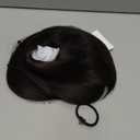 SEIKEA 28" Ponytail Extensions Drawstring Long Straight Fake Pony Tail Natural Soft Clip in Hair Extension Synthetic Heat Resistant Hairpiece - Black Brown