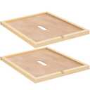 2 Pcs 8 Frame Bee Hive Inner Cover for Hive Box Cover with Feeding Hole Beehive Frames Insulation Ventilation Inner Cover for Beekeeping Tool