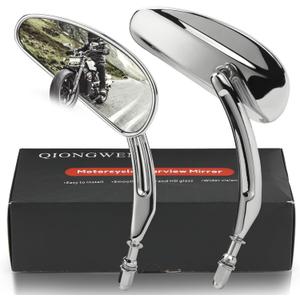 Motorcycle Rearview Mirror 360 Degree Adjustment Teardrop Motorcycle Rearview mirrors Fit For Road King Street Electra Glide Dyna Sportster Softail Road Glide Chrome