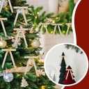 30 Pcs Christmas Velvet Wreath Bow, 5 x 7 Inch Vintage Velvet Ribbon Bows Rustic Crafts Gift Bows for Indoor Outdoor Wreaths Garland Holiday Xmas Tree Wrapping Crafts (Beige, Width of 5/8")