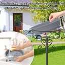 Bird Bath for Outside,Vintage Freestanding Birdbath & Birdfeeder, 40In Bird Baths Feeder with Detachable Plastic Bowl for Garden Patio Yard Lawn Decor, Upgraded 5-Pronged Base (Grey)