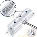 Automatic Door Closer, Zinc Alloy Safety Spring Door Closer Adjustable 30 kg Closing Door Hinge (White)