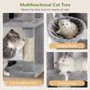 Globlazer F66 Corner Cat Tree, 66in Multi-Level Climbing Tower, Light Grey