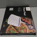 Professional 12-Inch Perforated Aluminum Pizza Peel - Metal Pizza Paddle Spatula with Silicone Handle for Launching, Turning & Retrieving - For Home Kitchens & Outdoor Ovens