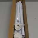 SISELBA Spring Tension Curtain Rod 32-76 inch, Adjustable Expandable Tension Curtain Rod No Drilling, Tension rods for Window Doorway Kitchen Curtain, White