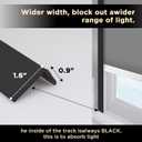 100% Light Blocking Strips Blackout L-Shaped PVC Dual-Side Tracks – for Cellular Blind, Window Roller Shades,Blinds & Window Shades – Easy to Install for Bedroom & Nursery (Black, 58.5",2Pcs), 1.6"W x 58.5"H