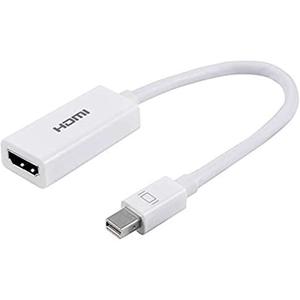 Philips Mini DisplayPort to HDMI Adapter, Unidirectional, Audio and Video, Full HD 1080p, 4K Ultra HD, Slim Compact Portable Design, White Cable, for All Brands, SWV9200F/27
