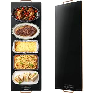 Electric Warming Tray,Extra Large Food Warming Trays with Temp-Settings & Timmer,Full Surface Heating Electric Food Warmer Mat Keep Food Warm at Buffet, Party, Sabbath, Daily Use (XXL(40*14"))