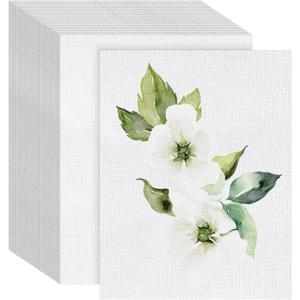 VOKOY 30 Sheets Linen Textured Paper, 8 1/2 x 11" Blank White Printer Paper for Invitation Cards Making Office Printing Crafting Scrapbook DIY Projects, 92 lb Cover, 8.5 x 11 inches / 21.6 x 28 cm
