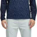 M MAELREG Quarter Zip Pullover Men Moisture Wicking Lightweight Sports Print Mock Neck Golf 1/4 Zip Pullover Mens Sweatshirt (Blue, M)