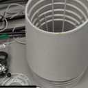 36" Black Dining Room Light Fixture, No Assembly Required 6-Lights Kitchen Chandelier for Dining Room with White Fabric Shade, Chandelier Ceiling Light Fixture for Kitchen Island Bulb Not Included