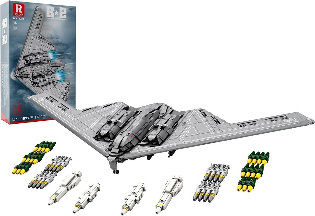 Reobrix Fighter Jet Building Set 33038, B2 Military Bomber Plane for Adults, Aviation Airplane Cool Jet Model Collection for Boys,Ideal Gifts for Kids 14+, Men and Military Fans