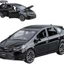 ERBADIHAGO Toy Cars Prius SUV 1/30 Metal Model Car Pull Back Car Toys with Light and Sound Toys Car Collectible Model for Children Age 3 + Year Old (Black)