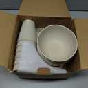 18pcs Wheat Straw Dinnerware Sets HXYPN Unbreakable Reusable Dinnerware Set Kitchen Cups Plates and Bowls Sets Dishwasher Microwave Safe Plates