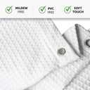 Waffle Fabric White Shower Curtain with Liner Set - Includes Free Clear Liner, Decorative Shower Curtain for Bathroom Set - Rustproof Metal Grommets Waterproof Hotel Quality 72" x 72" Heavy 290 GSM