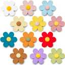 Extra Large 3D Flower Cute Fridge Magnets for Locker, Colorful Strong Decorative Funny Refrigerator Magnets for Whiteboard, Kitchen, and Office (Extra Large & 12 Colors)