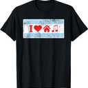 I Love Chicago House Music - Flag DJ Gift T-Shirt (Small, Black)