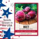 3 x Gardeners Basics, Beet Seeds for Planting Detroit Dark Red 100 Heirloom Non-GMO Beets Plant Seeds for Home Garden Vegetables Makes a Great Gift for Gardeners