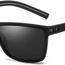 Square Polarized Sunglasses for Men and Women Lightweight Frame Sun Glasses with UV Protection