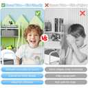 GRANNY SAYS Storage Cabinet with Shelves and Fabric Bins, 3-Tier Organizer Rack with Large Storage Box, Multi-Functional Standing Shelf for Living Room Bedroom Entryway, Gray (Grey)