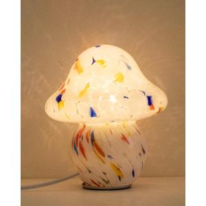 HEQET Mushroom Lamp for Bedroom,Mid Century Modern Lamp for Nightstand, Dimmable Retro Egg Tart Bedside Small Lamps,Unique Home Mushroom Decor Aesthetic Cute Table Lamps for Living Room