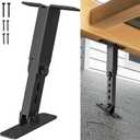 Heavy Duty Roof Riser Brackets Kit, TROPTOLKY Adjustable Height Angle Pergola Brackets, Black Metal Roof Riser Beam Bracket for Roof Pergola Gazebo Patio Cover (1 Pack)