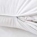 Three Geese Adjustable Layer Goose Feather Pillow,Assemblable Bed Pillow,100% Soft Cotton Cover,Good for Side and Back Stomach Sleeper, Standard/Queen Size,Packaging Include 2 Pillows.