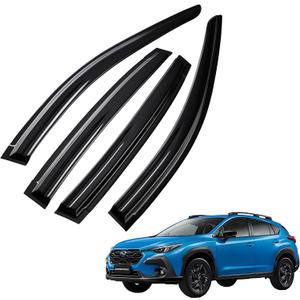 Tape on Wind Noise Reduction Rain Guards for 2018-2022 Subaru Crosstrek 2017-2022 Subaru Impreza 5 Door Hatchback, 4-Piece Side Window Visors, UV Resistant & Weatherproof