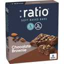 Pack of 2 Ratio Soft Baked Bars, Chocolate Brownie, 1g Sugar, Keto Friendly, 5.34 oz (6 Bars)