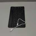 Ultra-Slim Bluetooth Keyboard Portable Mini Wireless Keyboard Rechargeable for Apple iPad iPhone Samsung Tablet Phone Smartphone iPadOS iOS Android (10 inch Black)