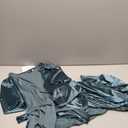 Women's Velvet V Neck Wrap Dress Ruffle Sleeve High Waist Maxi Dress, Christmas Party & Formal Wear (Medium, Teal)