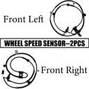 ABS Wheel Speed Sensor Compatible with Hyundai Santa Fe 2.0L 2.4L 3.3L 2013-2018, Santa Fe XL 3.3L 2019, Sorento 2.4L 3.3L 3.5L 2013-2014 Replaces 95670-2W000 ALS2537 95671-2W000 ALS2536