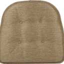 Klear Vu Omega Non-Slip Chair Cushions, Assembled in USA, U-Shaped Skid-Proof Seat Pads for Dining Room, Kitchen, Office, 15"x16", Solid Gold, 4 Pack