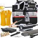 Welding Machine Handheld,20-120A 110V Portable Stick Welder 20pcs Rods,IGBT Hand Held Welder Machine withHot Start Arc Force Anti-stick ARC Welder Gun,6 Variable Current Adjustment (Grayish black)