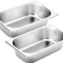 2 Pcs Loaf Pans for Baking Bread 9.5 x 5 Inch Stainless Steel Bread Loaf Pans Baking Pan Bakeware for Bread Casseroles Vegetables Dishwasher Safe