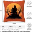 Halloween Throw Pillow Covers 18x18 Set of 2 | Decorative Cushion Cases for Couch, Sofa and Bedroom | All-Seasons Pillowcases for Fall Home Decor, Indoor Outdoor, Living Room, Farmhouse