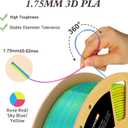 LOVOON PLA 3D Printing Filament 1.75MM Tricolor Change by Angle Filament PLA Multicolor Silk pla Filament, Fit Most FDM Printers and 3D Pen, Silk Rose Red/Sky Blue/Yellow, 1KG(2.2lb)/Spool