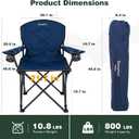 SUNNYFEEL XXL Oversized Camping Chair Heavy Duty 800 LBS for Big Tall People Padded Portable Folding Quad Lawn Chairs with Armrest Cup Holder & Pocket for Outdoor/Travel/Picnic/Camp/Sports, 27 inches x 41 inches x 42 inches