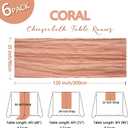 6 Pack Coral Cheesecloth Table Runner 10Ft Spring Gauze Cheese Cloth Table Runner 35x120 Inch Boho Sheer Rustic Fabric for Holiday Party Decor Baby Shower Wedding Decorations