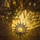 TAKE ME Sun Solar Lights Outdoor Waterproof Metal Garden Stakes for Patio Yard Walkway LawnPatio Mothers Gifts Mom Wife Grandma (Sun)
