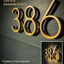 5 Floating House Number Modern House Numbers- zinc alloy Home Address Number with Exquisite Drawing Process-gold-Number 9