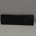 Amazon Basics Modern Wireless Keyboard with Numeric Keypad, Compact US Layout (QWERTY), 2.4GHz, Black